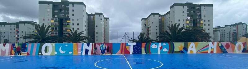 Murales en uno de los centros educativos de Jinámar/TA.